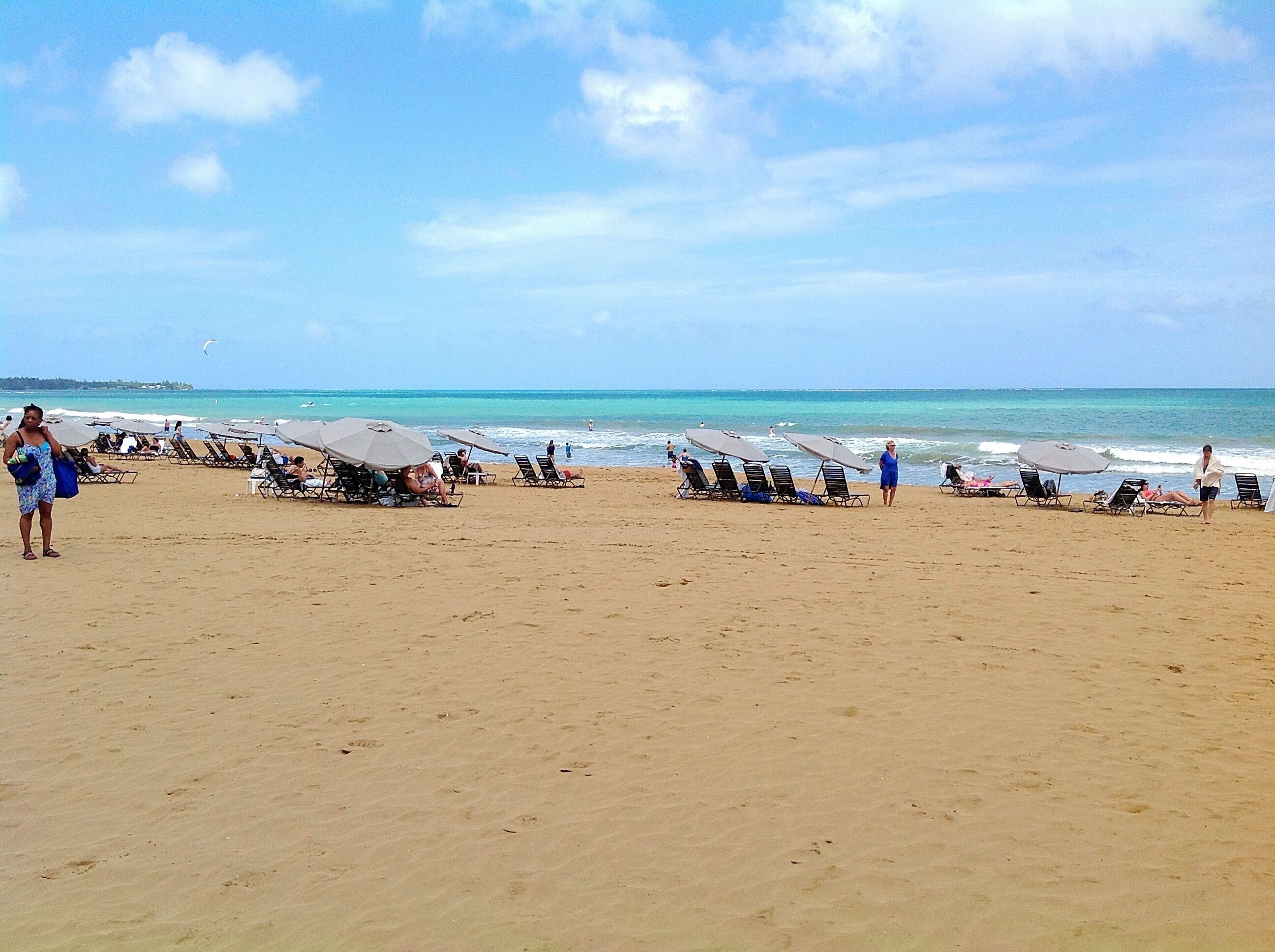 Sun loungers, beach towels