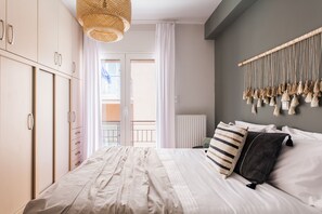 Apartment, 1 Bedroom | 1 bedroom, desk, laptop workspace, blackout curtains - UPSTREET Delightful 1BD Apt in Plaka (Athens)