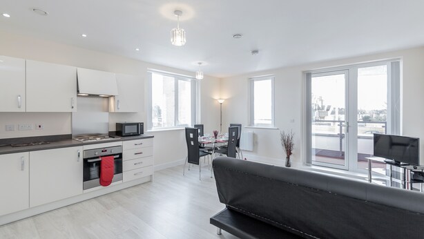 Leilighet, 2 soverom, balkong | Oppholdsområde