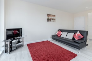 Apartment, 2 Bedrooms, Balcony | Living room | TV