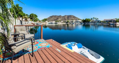 Sunset Lake House Arrowhead Lakes näkymät henkeäsalpaava suihkulähde!