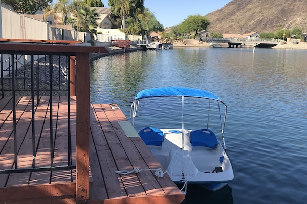 paddle boat for you to use for two adults . Kayaks, bicycles, more