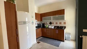 Luxury Chalet, 3 Bedrooms, Fireplace | Private kitchen | Full-size fridge, stovetop, cookware/dishes/utensils, cleaning supplies