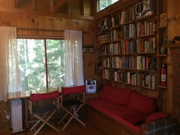 TV, books, stereo