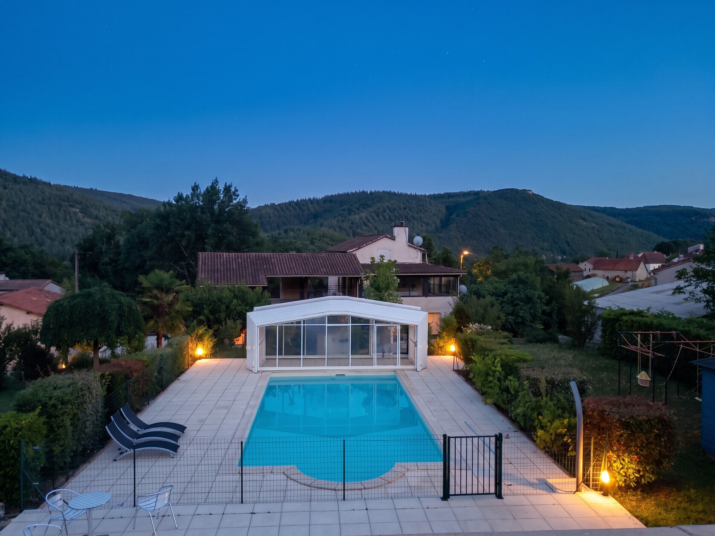 A heated pool