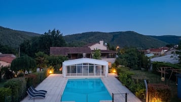 A heated pool