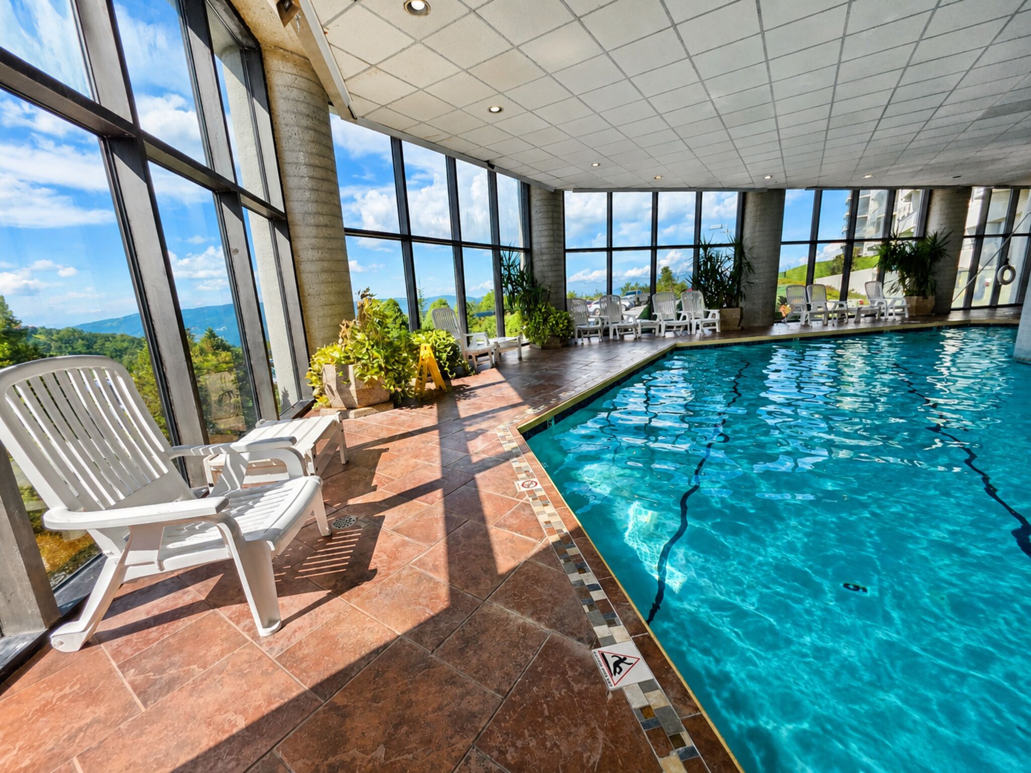 Indoor pool, a heated pool