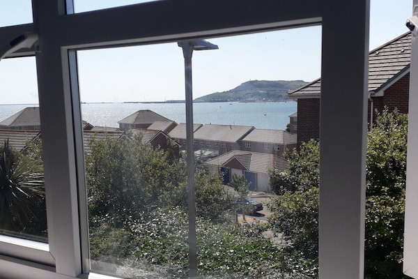 Bedroom 1 View of Isle of Portland and Harbour