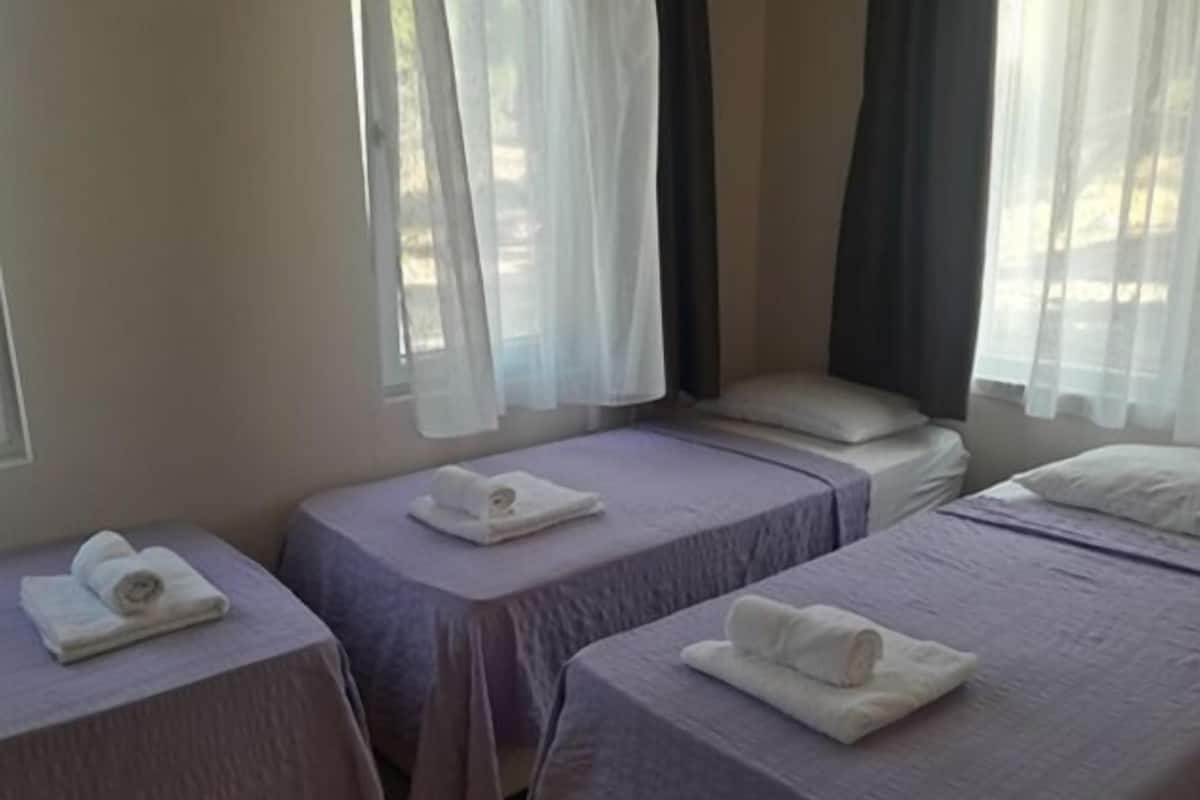 3 Kisilik Orman Manzarali Oda | Wi-Fi gratuito, lenzuola