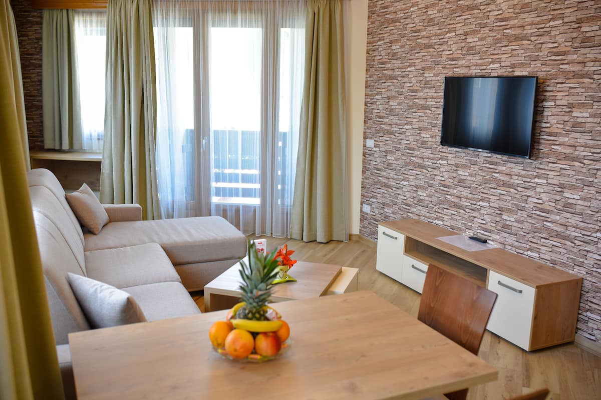 Standaard studio suite | Woonruimte | Een lcd-televisie