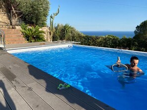 Outdoor pool - Il Casale, elegant villa with stunning sea views (Formia)