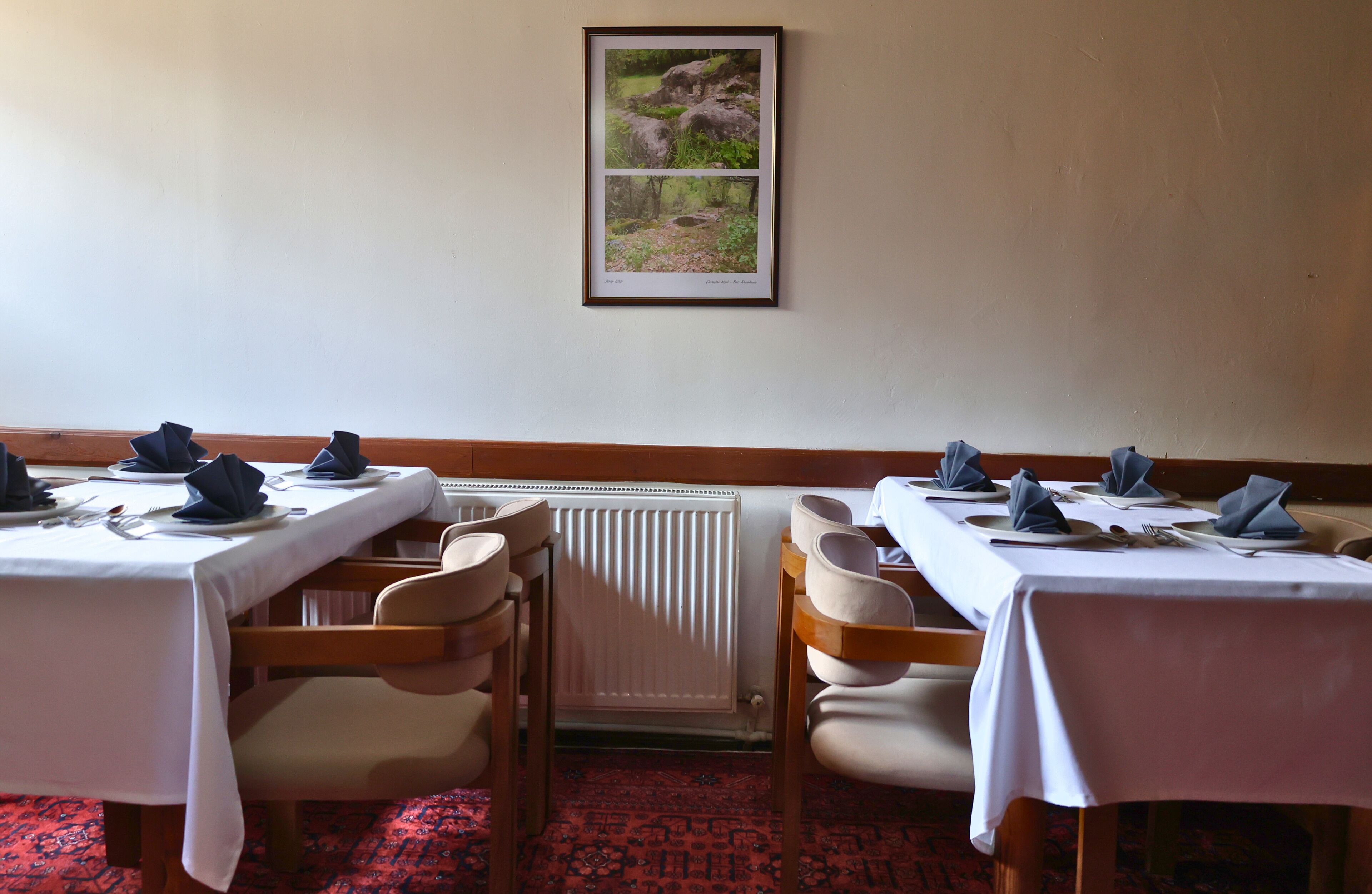 breakfast and dinner served, local cuisine