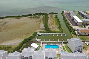 Exterior - Bay Front: Gradual-Entry Pool: Boat Slip (South Padre Island)