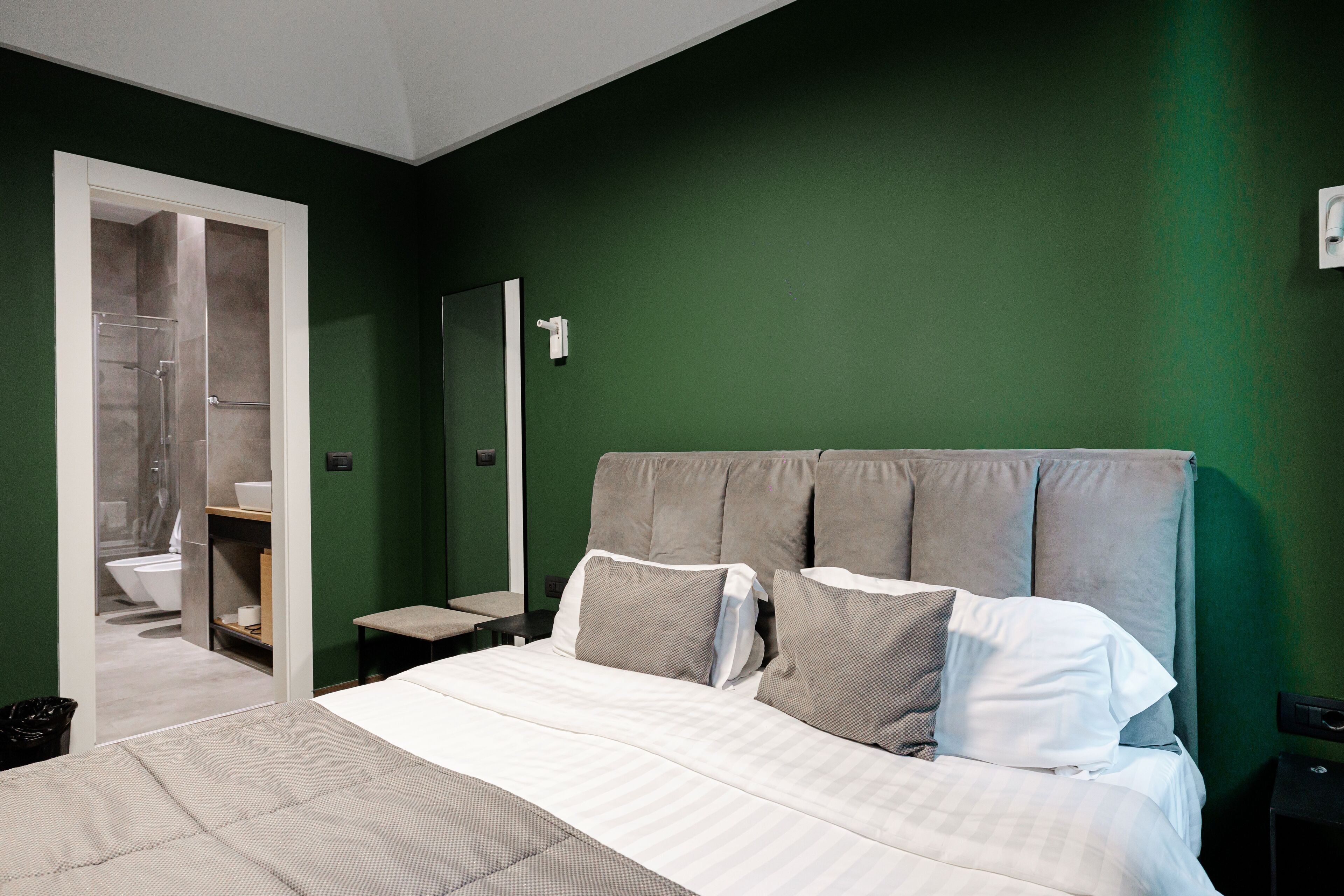 minibar, desk, laptop workspace, blackout curtains