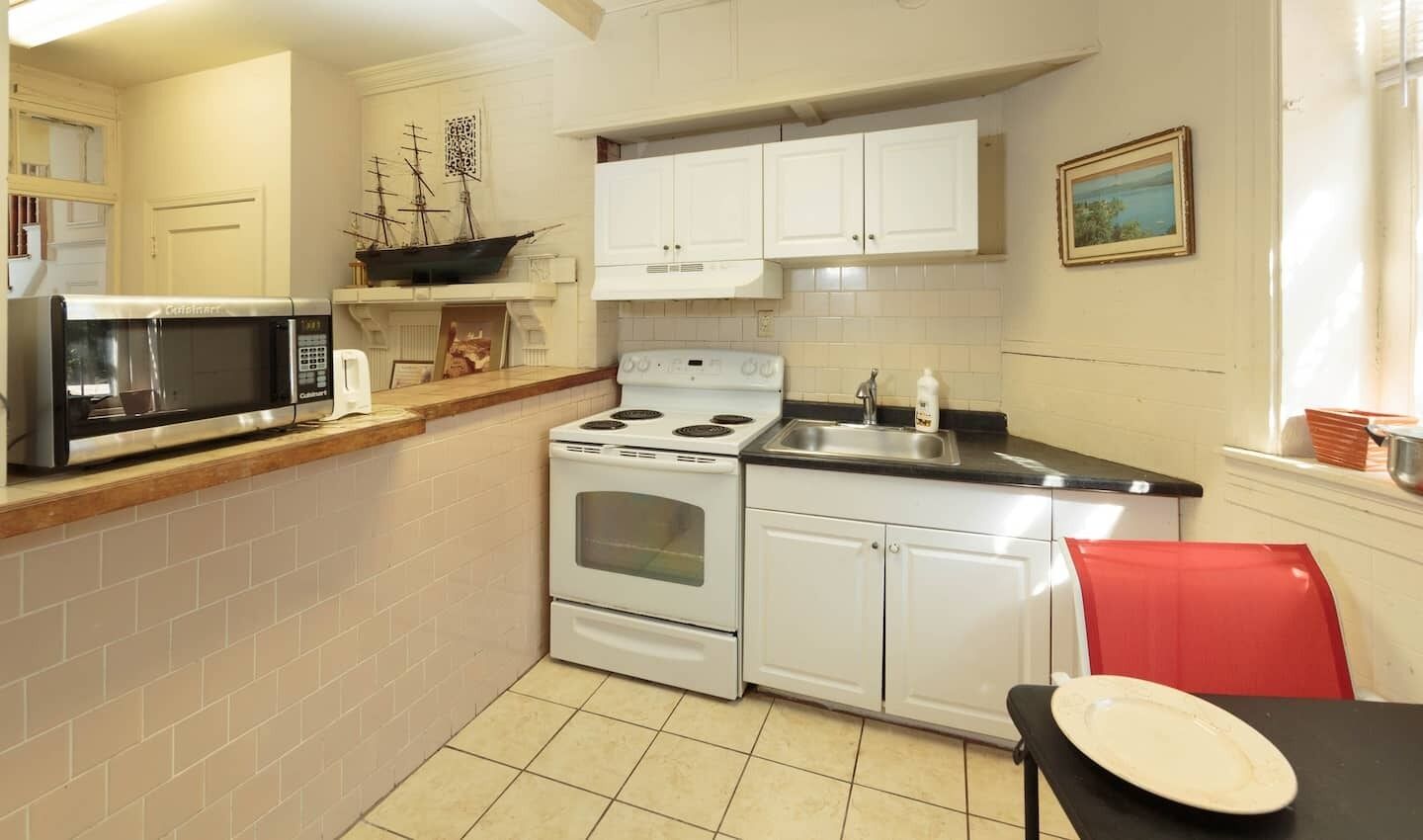 cozy apartment with a shared kitchen