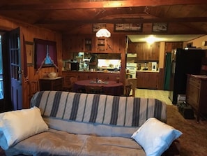 TV, DVD player, music library, video library