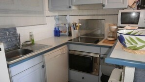 Wasserkocher mit Kaffee-/Teezubehör, Kühlschrank, Mikrowelle, Ofen