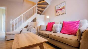 Televisie en een open haard