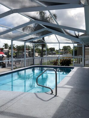 Outdoor pool, a heated pool