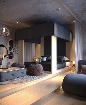 Desk, free WiFi, bed sheets