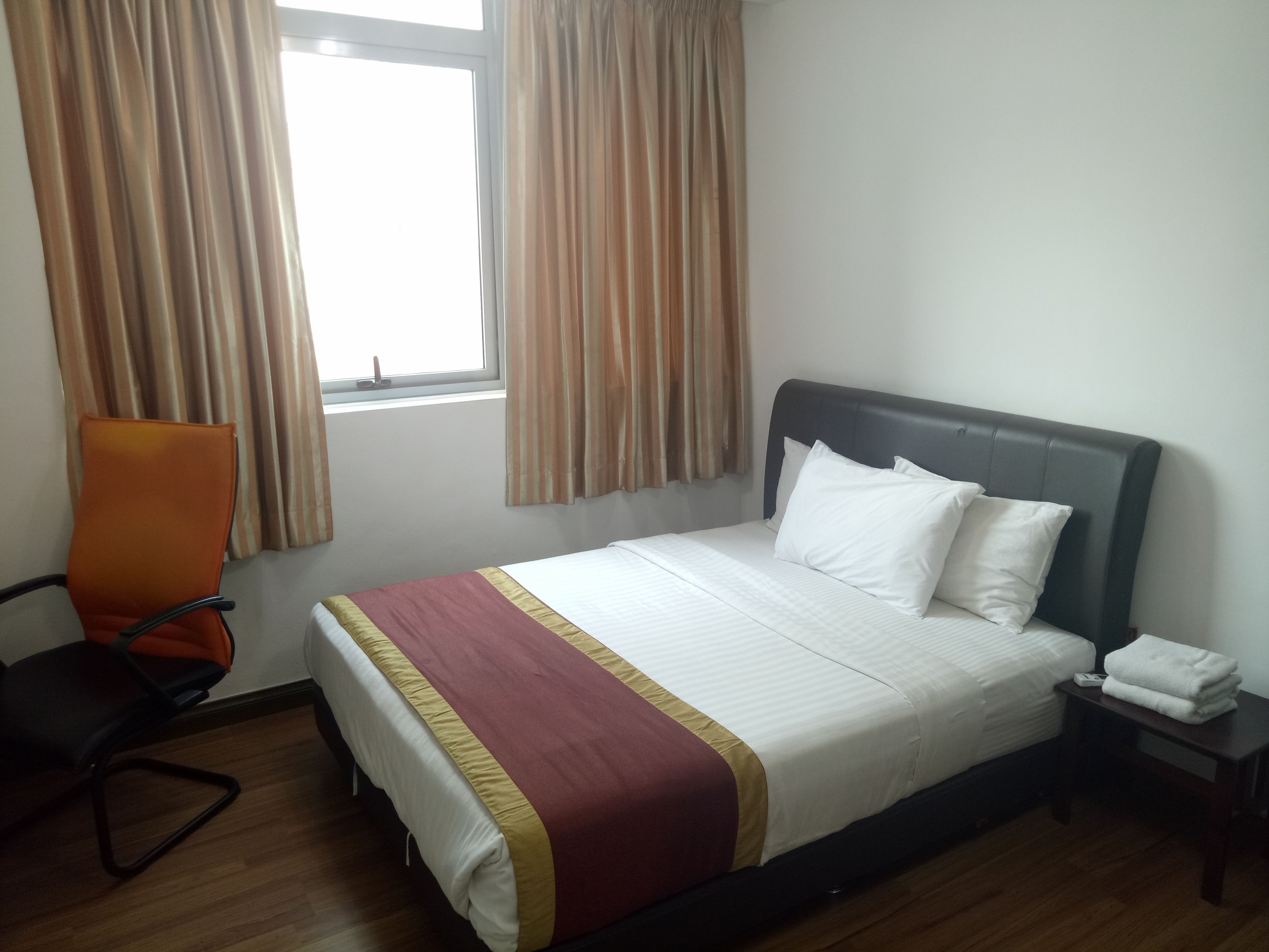 Blackout curtains, iron/ironing board, free WiFi, bed sheets