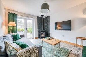 Smart TV, fireplace