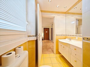 Dusche, Haartrockner, Handtücher