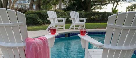 Et oppvarmet basseng