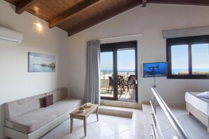 Standard Triple Room, 1 Bedroom, Sea View | View from room - Carisa Maleme (Platanias)