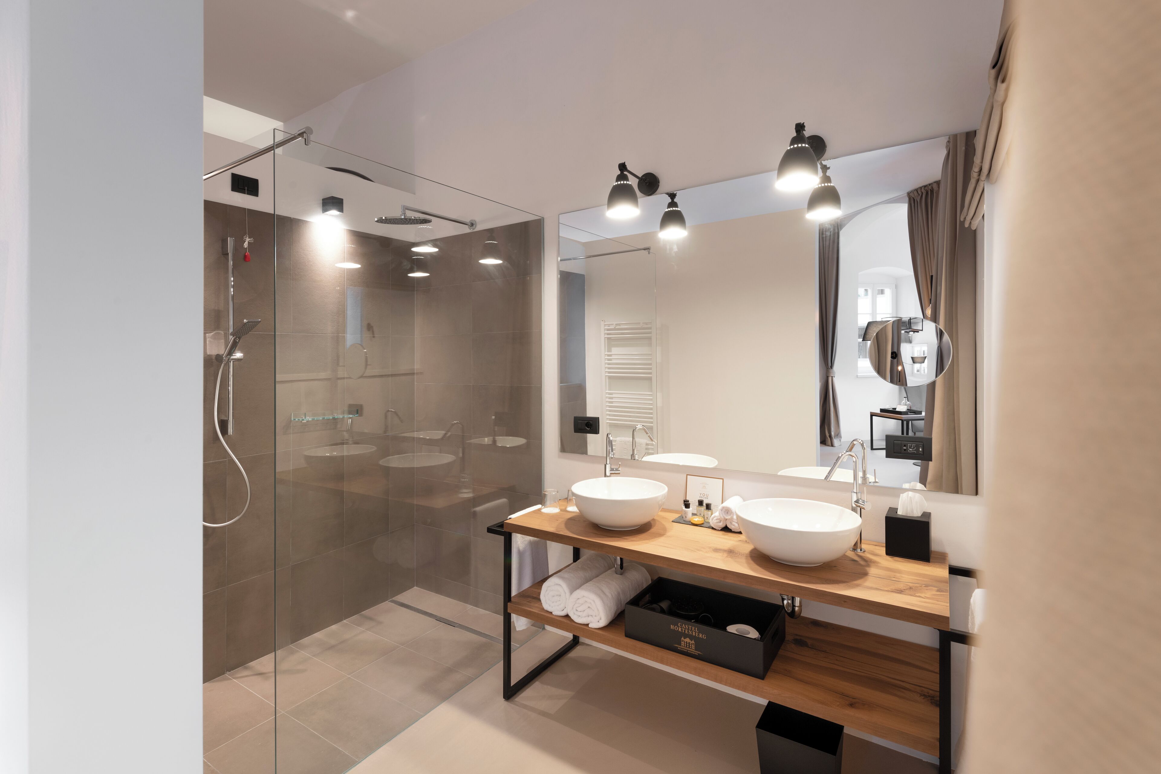 luxury triple room | bathroom | shower, bathrobes, slippers, bidet