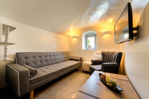 Thetis Suite with Private Hot Tub | Living area