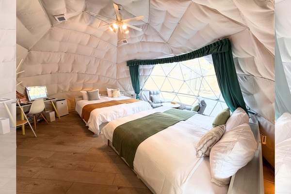 Glamping (with Open Air Bath, Tent sauna) | Free WiFi, bed sheets
