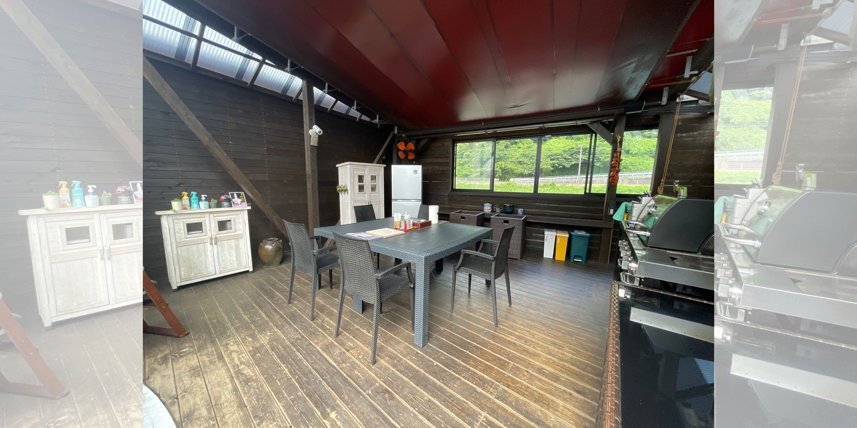 glamping (with open-air bath) | private kitchen | fridge