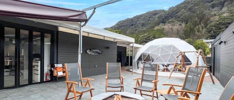 Tienda de campaña Grand, para no fumadores, sauna (Gramping with Open Air Bath) | 1 habitación, wifi gratis y ropa de cama