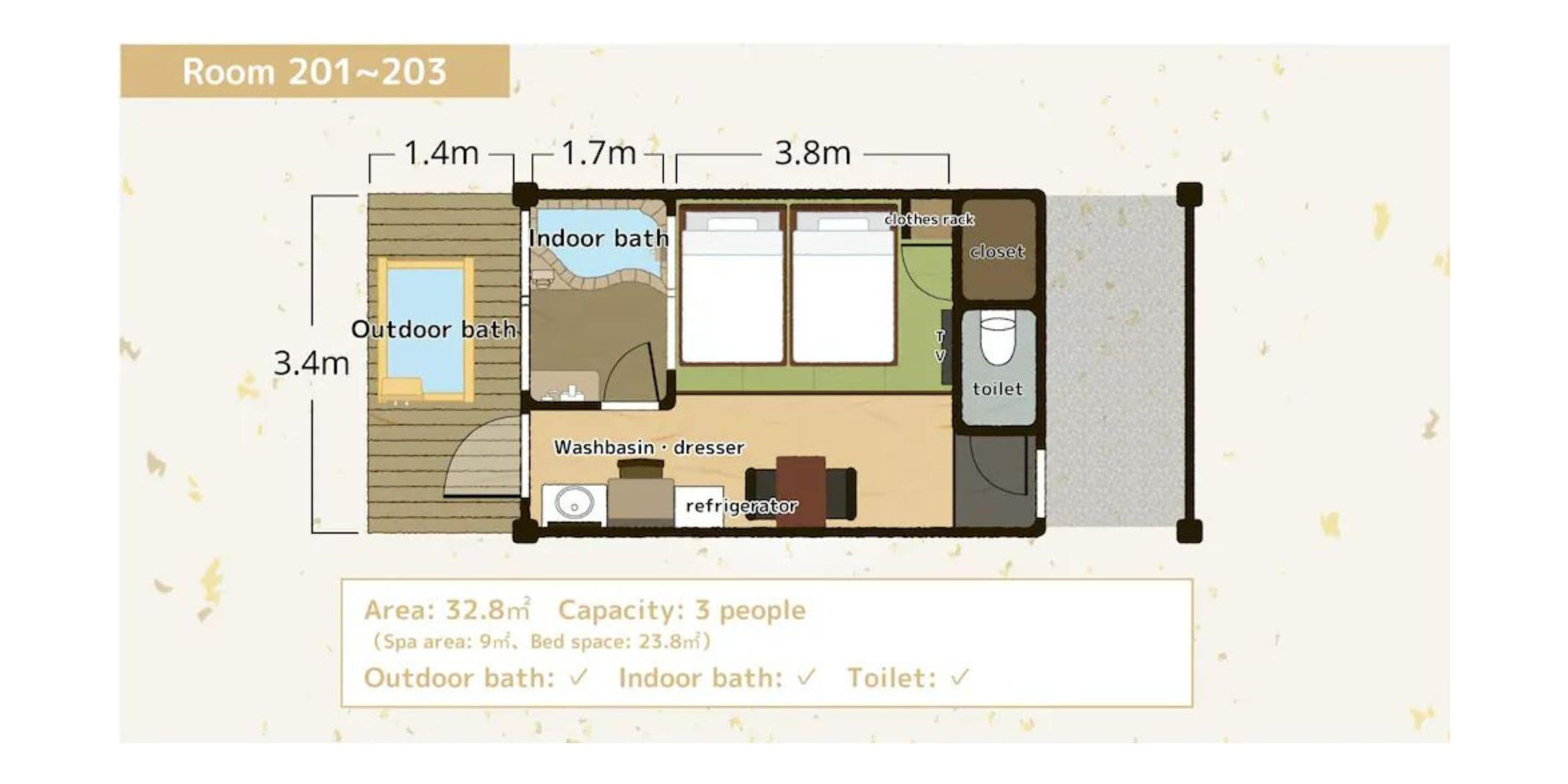 no.201-203, bath (indoor+open-air) | floor plan