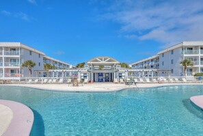 Indoor pool, a heated pool - 🥳 Early Bird Sale. First 2! Gulf & Golf, West. Beachfront. Resort! 7 Pools. Tennis. Golf. 5 BR. (Gulf Shores)