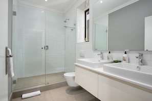 Premier Apartment | Bathroom | Free toiletries, hair dryer, towels, soap
