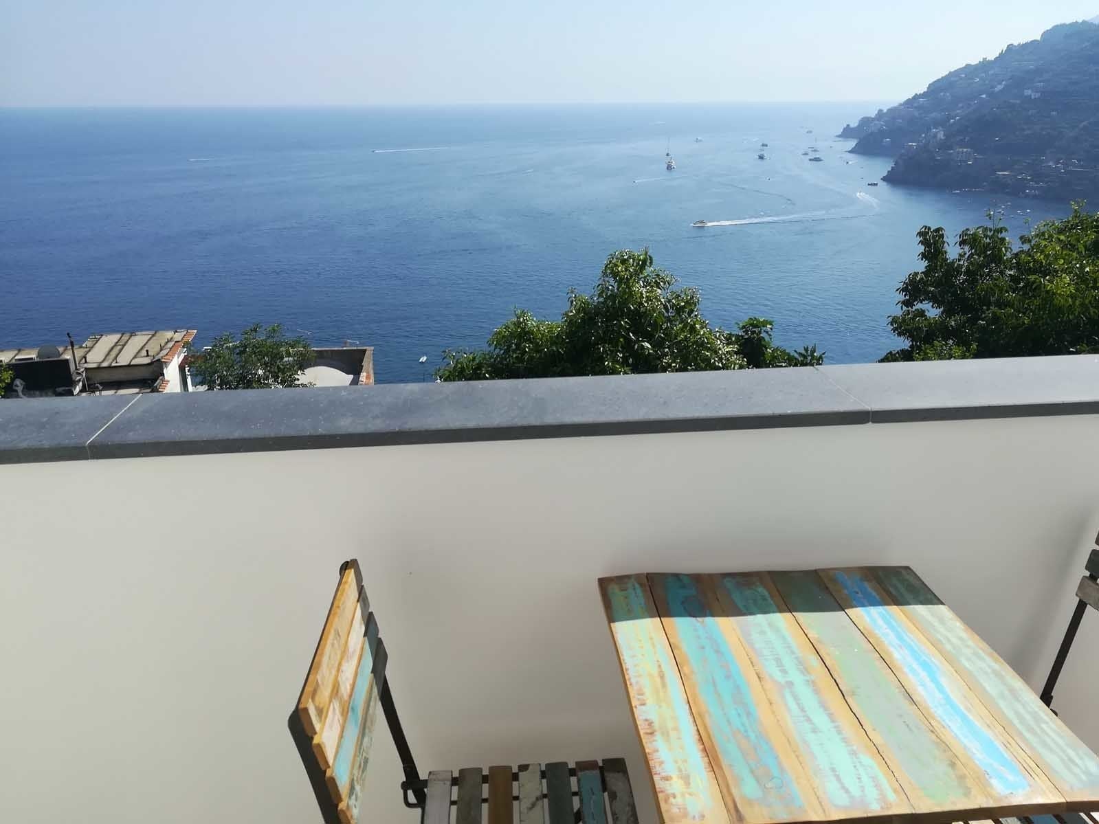 Panorama tweepersoonskamer, balkon, uitzicht op zee (Stair Access Only) | Uitzicht vanaf balkon