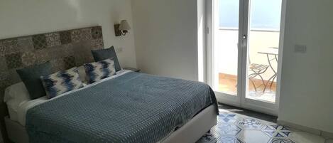 Panoramic Double Room, Balcony, Sea View (Stair Access Only) | Minibar, in-room safe, blackout curtains, iron/ironing board