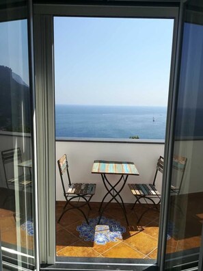 Panoramic Double Room, Balcony, Sea View (Stair Access Only) | Balcony - Torre Elisea (Minori)