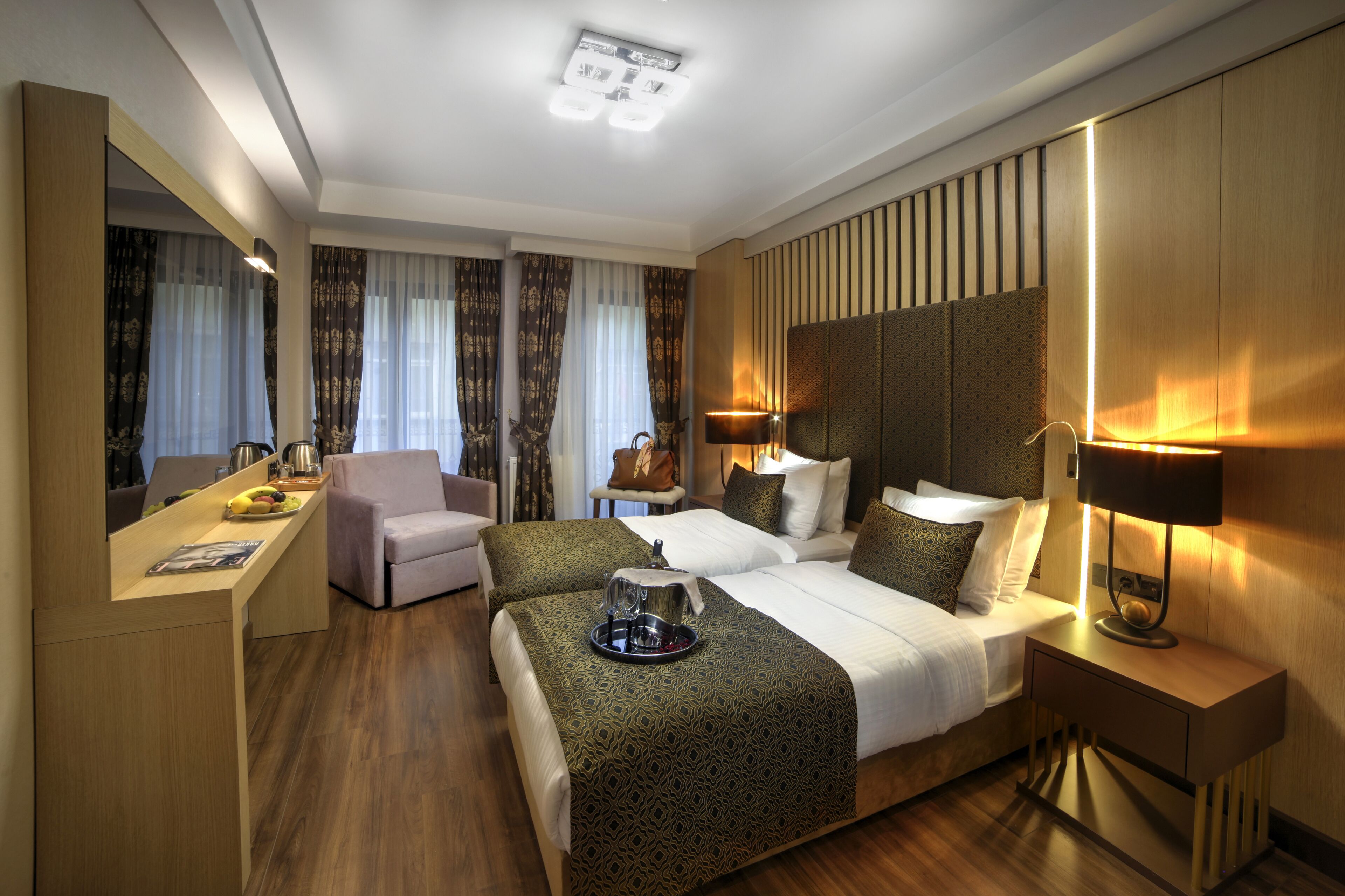 deluxe double room | egyptian cotton sheets, premium bedding, tempur-pedic beds, minibar