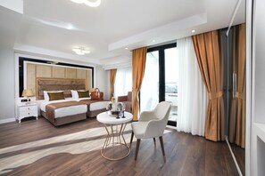 Junior Studio Suite | Living area | 40-inch LCD TV with satellite channels, LED TV - Pell Palace Hotel & Spa (Istanbul)