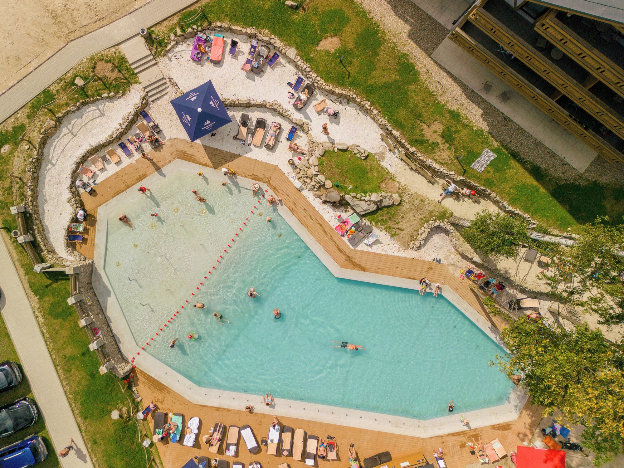 indoor pool, seasonal outdoor pool, pool loungers