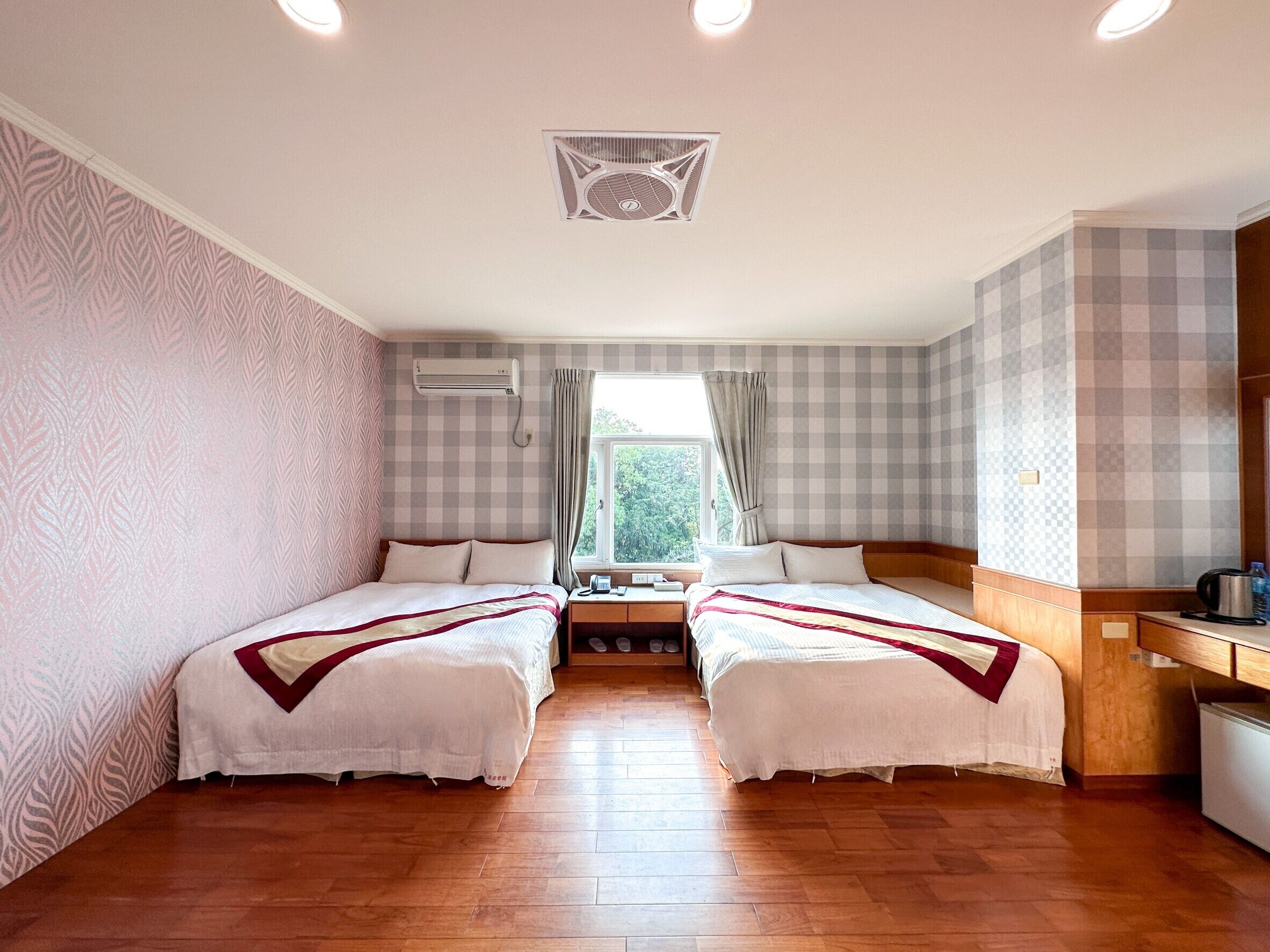 family room | blackout curtains, free wifi, bed sheets