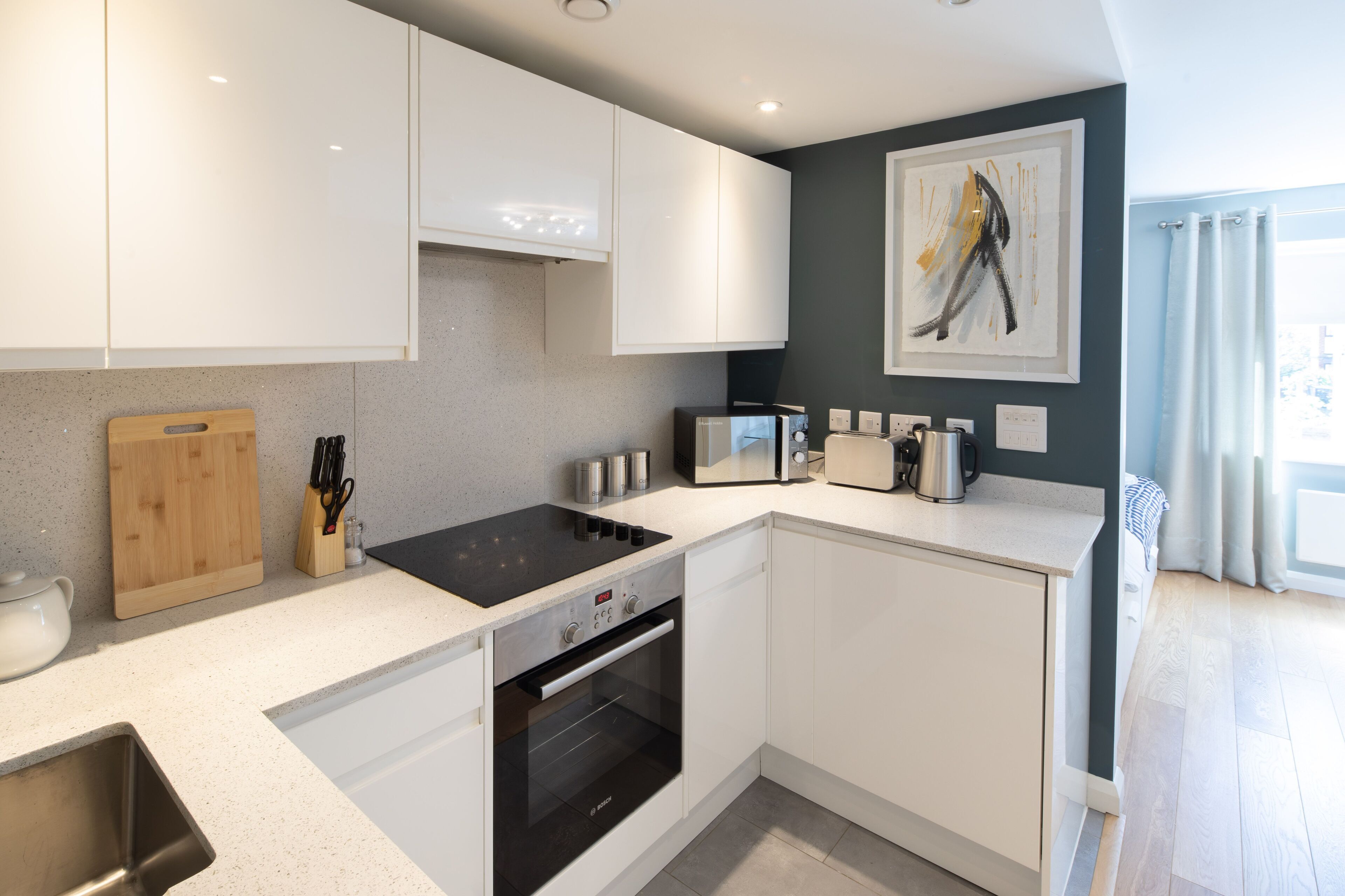 studio (6) | private kitchenette | fridge, microwave, oven, stovetop