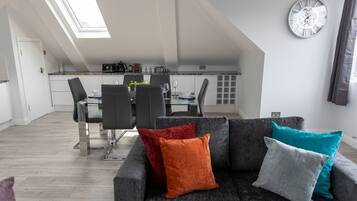 Duplex, 2 Bedrooms | Living area | Flat-screen TV