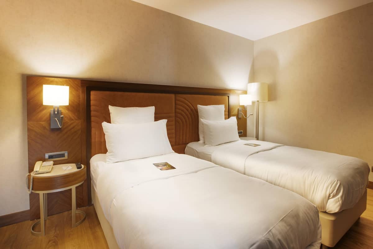 Superior Twin kamer, 2 eenpersoonsbedden | Een kluis op de kamer, een bureau, een laptopwerkplek