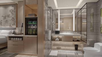 Down comforters, minibar, in-room safe, desk