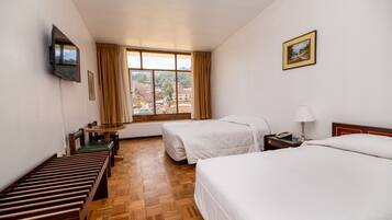 Blackout drapes, free WiFi, bed sheets