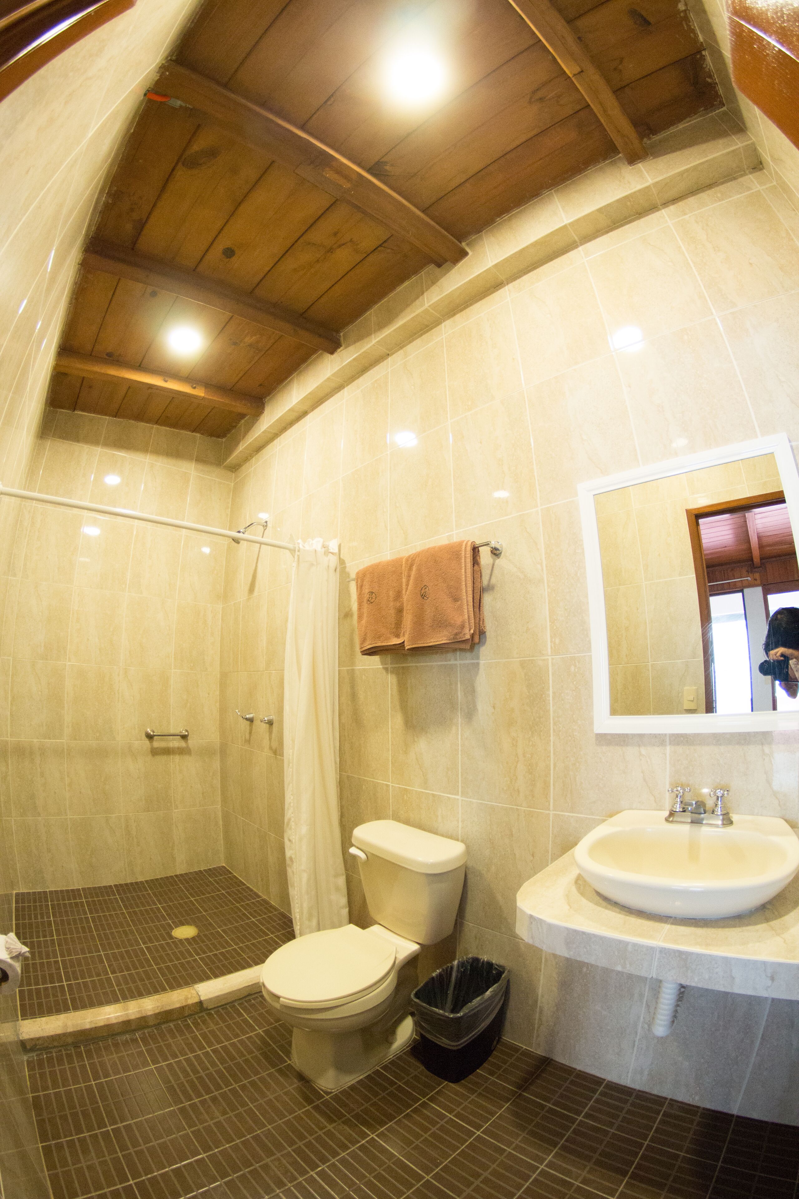 business room | bathroom | shower, rainfall showerhead, towels, soap